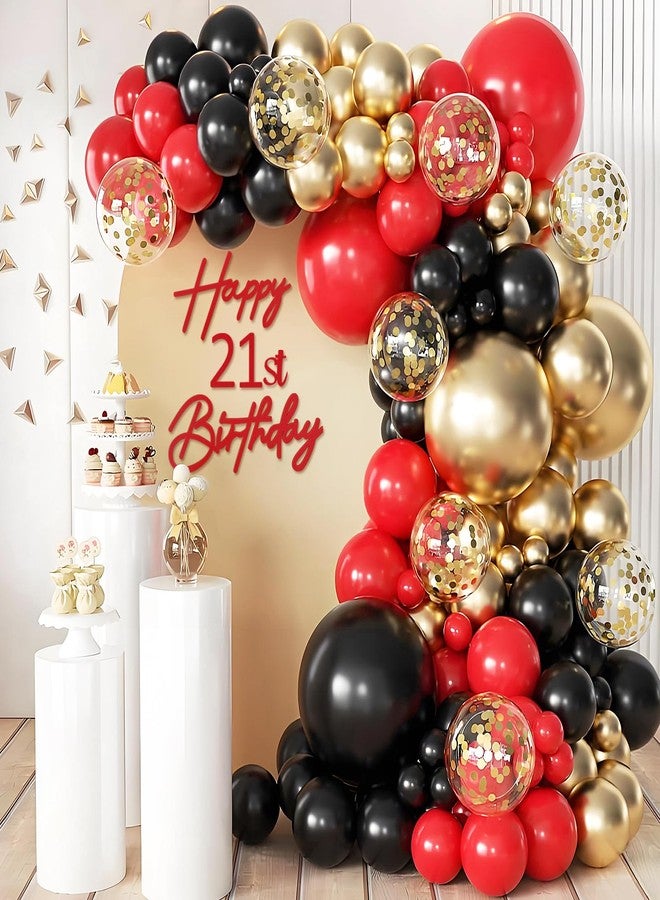MASTRON Happy Birthday with 0-9 Numbers Sign for Backdrop - Red Felt Custom Age 'Happy Birthday' Decal for Balloon Arch 1st 16th 21st 30th 40th 50th 60th Party Decorations Baby Shower - Image 4